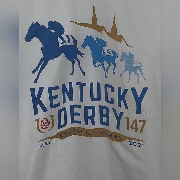 Kentucky Derby 147 2021 Men's V-neck XL T-shirt - Picture 3 of 4
